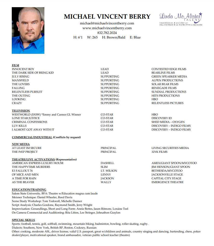 Resume - Michael Vincent Berry